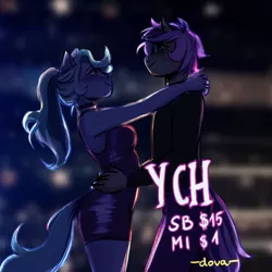 Size: 2400x2400 | Tagged: anthro, artist:dovakhiin, commission, couple, dancing, derpibooru import, prom, safe, slow dancing, ych example, your character here