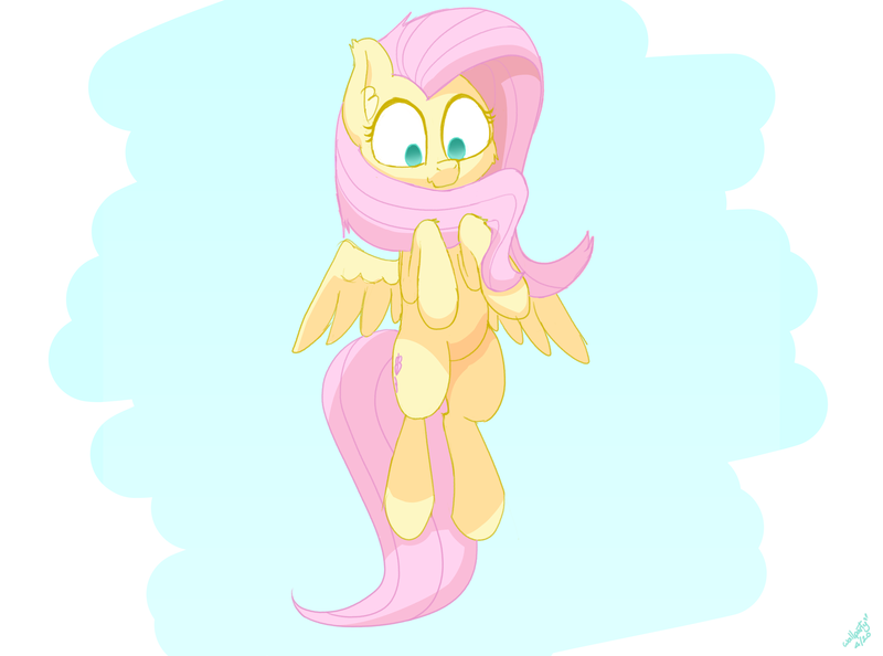 Size: 3100x2300 | Tagged: safe, artist:wallparty, derpibooru import, fluttershy, pegasus, pony, abstract background, cheek fluff, cute, ear fluff, female, flying, leg fluff, mare, no pupils, shyabetes, solo, spread wings, wings