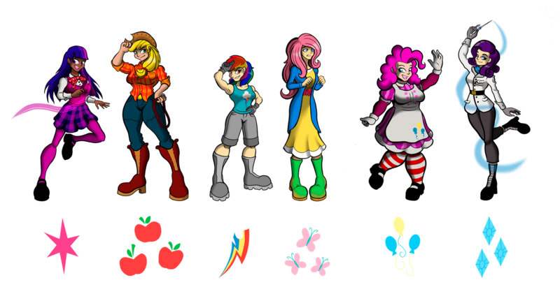 Size: 1280x674 | Tagged: applejack, armpits, artist:theomegas2, clothes, derpibooru import, fluttershy, human, humanized, lasso, mane six, pinkie pie, rainbow dash, rarity, rope, safe, simple background, socks, striped socks, transparent background, twilight sparkle