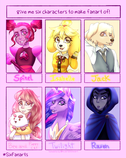 Size: 1321x1656 | Tagged: alicorn, animal crossing, anthro, anthro with ponies, artist:shibachichi, beastars, cat, clothes, derpibooru import, dog, ethereal mane, human, isabelle, jack (beastars), necktie, peytral, princess twilight 2.0, raven (teen titans), safe, six fanarts, solo, spinel (steven universe), starry mane, steven universe, teen titans, the last problem, twilight sparkle, twilight sparkle (alicorn)