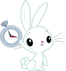 Size: 2789x3000 | Tagged: a bird in the hoof, angel bunny, artist:404compliant, chronometer, derpibooru import, high res, safe, simple background, solo, transparent background, vector