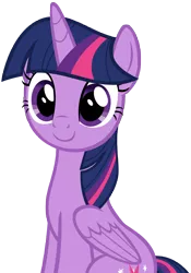 Size: 5600x8020 | Tagged: safe, artist:andoanimalia, derpibooru import, twilight sparkle, twilight sparkle (alicorn), alicorn, pony, a-dressing memories, spoiler:a-dressing memories, spoiler:mlp friendship is forever, cute, female, mare, simple background, sitting, smiling, solo, transparent background, twiabetes, vector