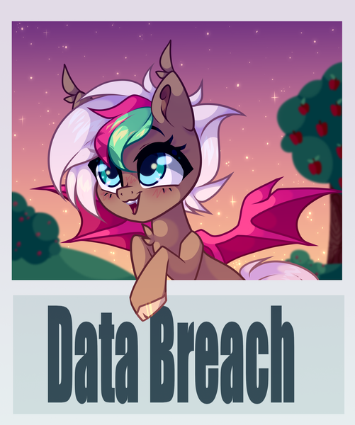 Size: 4152x4976 | Tagged: safe, artist:_spacemonkeyz_, derpibooru import, oc, oc:data breach, bat pony, pony, absurd resolution, chibi, female, mare, solo