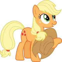 Size: 3000x3004 | Tagged: safe, artist:cloudyglow, artist:yanoda, derpibooru import, applejack, earth pony, pony, the saddle row review, .ai available, apologetic, cowboy hat, cute, female, freckles, hat, high res, jackabetes, mare, simple background, smiling, solo, stetson, transparent background, vector