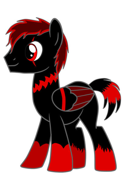 Size: 829x1127 | Tagged: safe, artist:zethbsoul, derpibooru import, oc, oc:zeth b. soul, pegasus, pony, eye scar, red and black mane, red and black oc, red eyes, scar, simple background, transparent background