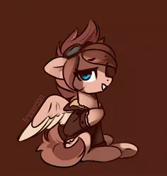 Size: 1312x1389 | Tagged: safe, artist:fam_freeedon, artist:freeedon, derpibooru import, oc, unofficial characters only, pegasus, pony, clothes, goggles, jacket, solo
