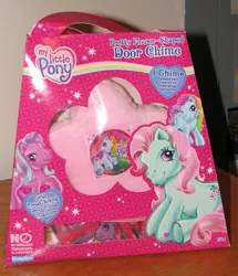 Size: 689x800 | Tagged: cute, derpibooru import, doorbell, g3, g3 dashabetes, g3 diapinkes, merchandise, mintabetes, minty, packaging, photographer:tradertif, pinkie pie (g3), rainbow dash (g3), safe