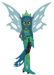 Size: 2525x3492 | Tagged: safe, artist:kaguraria, artist:lhenao, derpibooru import, queen chrysalis, equestria girls, the ending of the end, base used, clothes, crown, dress, equestria girls-ified, female, high heels, jewelry, leggings, ponied up, regalia, shoes, simple background, skirt, solo, torn clothes, transparent background, ultimate chrysalis