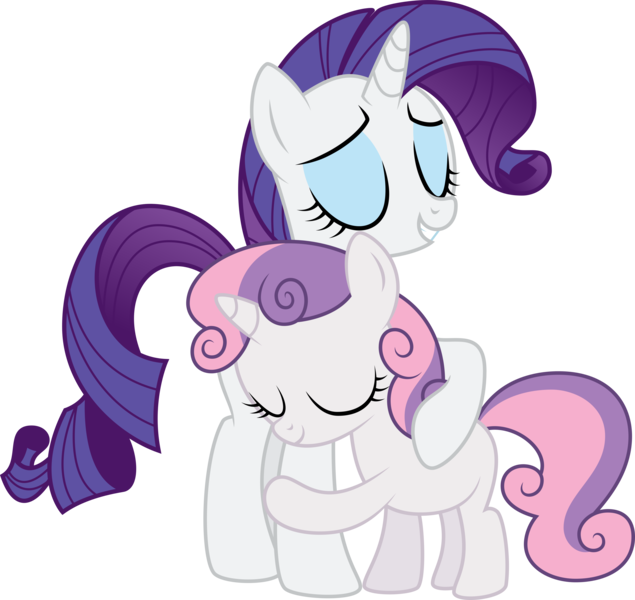 Size: 4000x3780 | Tagged: safe, artist:glitchking123, derpibooru import, rarity, sweetie belle, pony, unicorn, .ai available, .svg available, cute, diasweetes, eyes closed, female, filly, hug, mare, raribetes, siblings, simple background, sisters, smiling, transparent background, vector