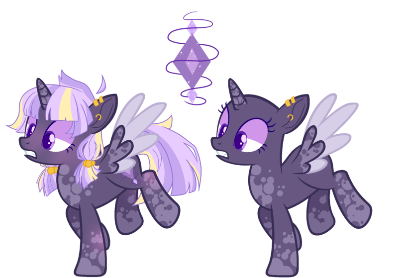 Size: 2425x1693 | Tagged: safe, artist:pegasski, artist:youkastray, derpibooru import, alicorn, pony, alternate design, base used, simple background, solo, transparent background