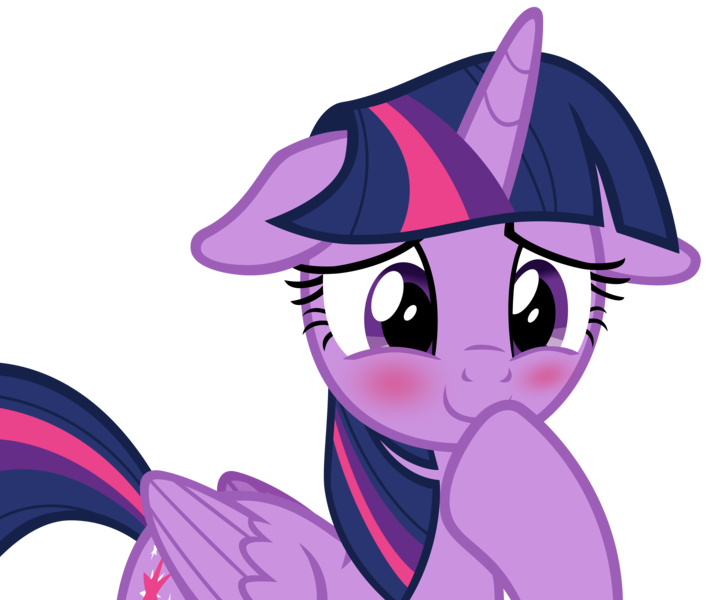 Size: 8030x6825 | Tagged: safe, artist:andoanimalia, derpibooru import, twilight sparkle, twilight sparkle (alicorn), alicorn, pony, cakes for the memories, spoiler:cakes for the memories, spoiler:mlp friendship is forever, adorkable, blushing, cute, dork, female, floppy ears, mare, simple background, smiling, solo, too cute, transparent background, twiabetes, vector