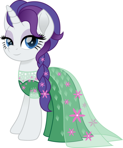 Size: 1336x1600 | Tagged: safe, artist:cloudyglow, derpibooru import, rarity, pony, unicorn, braid, clothes, crossover, disney, dress, elsa, eyeshadow, female, flower, frozen (movie), frozen fever, looking at you, makeup, mare, movie accurate, queen elsarity, simple background, solo, transparent background