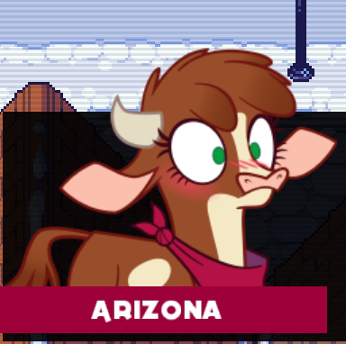 Size: 384x382 | Tagged: arizona cow, arizonadorable, blushing, community related, cow, cropped, cute, derpibooru import, safe, screencap, them's fightin' herds