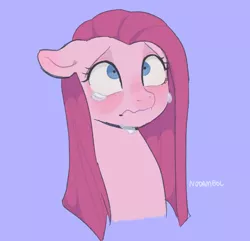 Size: 880x848 | Tagged: safe, artist:nodambol, artist:nodambol222, derpibooru import, pinkie pie, earth pony, pony, blue background, bust, crying, pinkamena diane pie, simple background, solo, teary eyes