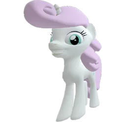 Size: 729x720 | Tagged: safe, artist:topsangtheman, derpibooru import, twinkleshine, pony, unicorn, 3d, grin, looking at you, simple background, smiling, solo, source filmmaker, transparent background