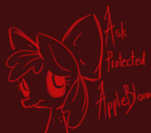 Size: 218x192 | Tagged: safe, derpibooru import, apple bloom, earth pony, pony, undead, zombie, zombie pony, story of the blanks, blanked apple bloom, bow, depressed, female, filly, hair bow, protected apple bloom, sad, scared, tumblr