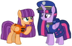 Size: 1412x909 | Tagged: safe, artist:徐詩珮, derpibooru import, ginger owlseye, twilight sparkle, twilight sparkle (alicorn), ponified, alicorn, pony, series:sprglitemplight diary, series:sprglitemplight life jacket days, series:springshadowdrops diary, series:springshadowdrops life jacket days, alternate universe, base used, chase (paw patrol), clothes, cute, equestria girls ponified, female, gingerlight, lesbian, lifejacket, paw patrol, shipping, simple background, transparent background