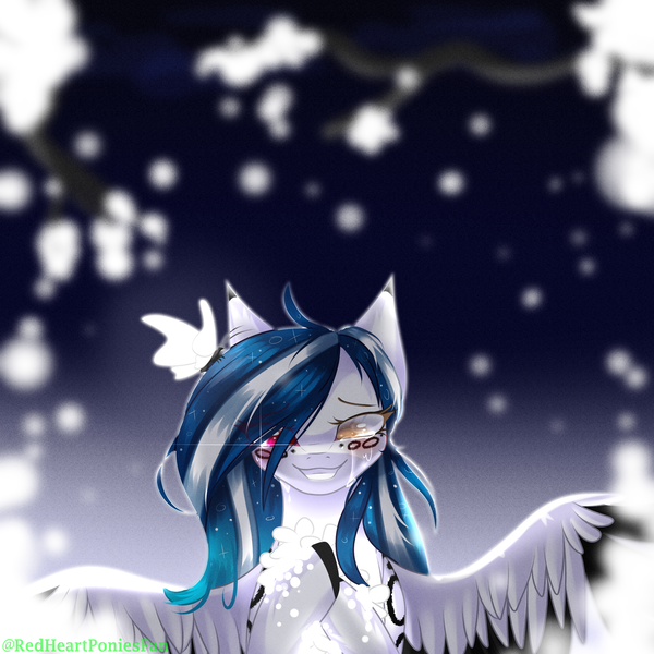 Size: 2000x2000 | Tagged: safe, artist:redheartponiesfan, derpibooru import, oc, oc:marie pixel, pegasus, pony, female, heterochromia, mare, solo