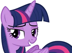 Size: 7700x5725 | Tagged: safe, artist:andoanimalia, derpibooru import, twilight sparkle, twilight sparkle (alicorn), alicorn, pony, every little thing she does, absurd resolution, bedroom eyes, simple background, smiling, solo, transparent background, vector