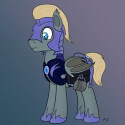 Size: 700x700 | Tagged: source needed, safe, artist:flyingsaucer, derpibooru import, oc, oc:dawn trotter, bat pony, armor, bat pony oc, bat wings, guard, male, night guard, stallion, wings