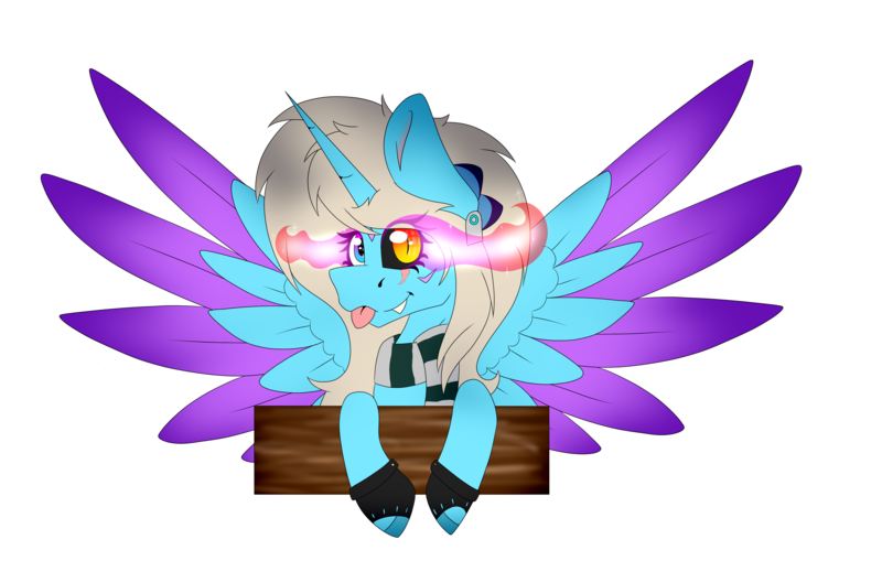 Size: 4329x2757 | Tagged: safe, artist:chazmazda, derpibooru import, oc, oc:charlie gallaxy-starr, unofficial characters only, alicorn, pony, blonde hair, bust, clothes, colored, commissions open, feather, flat colors, gloves, horn, lighting, magic, shade, simple background, solo, transparent background, wings