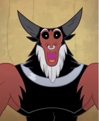 Size: 233x285 | Tagged: centaur, cropped, cute, derpibooru import, instagram, looking at you, lord tirek, male, nose piercing, nose ring, open mouth, piercing, safe, screencap, smiling, smiling at you, solo, the most evil q&a ever, tirebetes, when he smiles