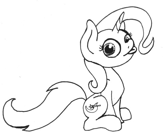 Size: 540x441 | Tagged: artist:ewoudcponies, derpibooru import, safe, sketch, traditional art, trixie