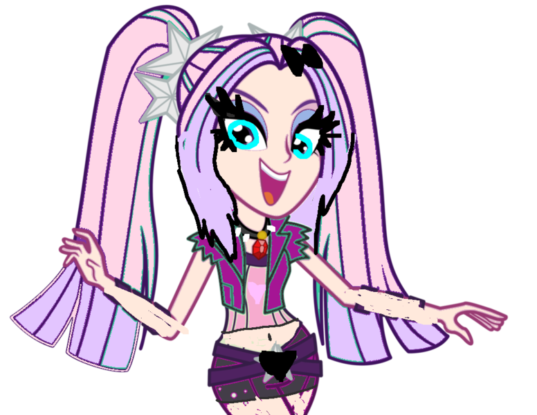 Size: 1016x786 | Tagged: safe, artist:cutiekittehmeow, color edit, derpibooru import, edit, aria blaze, oc, human, siren, equestria girls, 1000 hours in ms paint, colored, disguise, disguised siren, female, recolor, simple background, siren oc, solo, transparent background