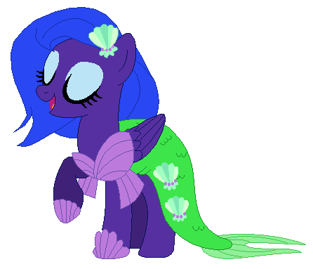 Size: 446x383 | Tagged: safe, artist:optimusv42, derpibooru import, starsong, mermaid, pegasus, pony, clothes, costume, fan version, friendship troopers, g3, my little pony friendship troopers, nightmare night, nightmare night costume, the little mermaid