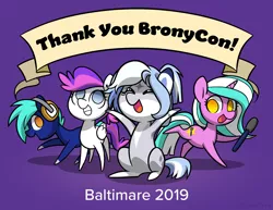 Size: 1165x900 | Tagged: safe, artist:dawnfire, derpibooru import, oc, unofficial characters only, earth pony, pegasus, pony, unicorn, bronycon, bronycon 2019, bronycon mascots