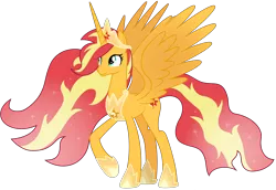 Size: 13400x9228 | Tagged: safe, artist:emeraldblast63, derpibooru import, sunset shimmer, alicorn, pony, the last problem, alicornified, alternate design, awesome, older sunset, princess, race swap, shimmercorn, simple background, transparent background