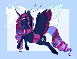 Size: 2500x1925 | Tagged: artist:gigason, changepony, derpibooru import, female, high res, hybrid, interspecies offspring, oc, offspring, parent:princess luna, parents:thuna, parent:thorax, safe, solo