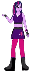 Size: 879x1742 | Tagged: safe, artist:mlp-headstrong, derpibooru import, twilight sparkle, equestria girls, bandeau bra, boots, boxing boots, boxing bra, boxing skirt, boxing trunks, bra, clothes, crop top bra, exeron gloves, exeron outfit, fingerless gloves, gloves, martial arts kids, martial arts kids outfits, mouthguard, open clothes, shoes, simple background, skirt, socks, solo, sports boots, sports bra, transparent background, trunks, underwear, watch, wristwatch, zipper sports bra