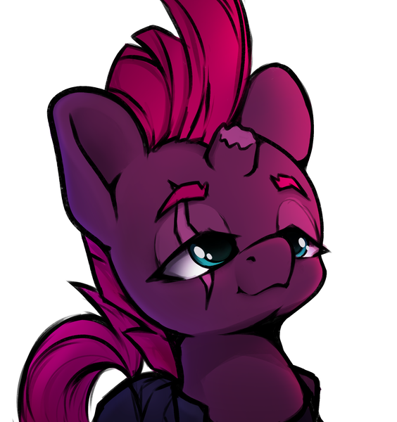 Size: 1978x2104 | Tagged: safe, artist:hitbass, derpibooru import, tempest shadow, pony, unicorn, my little pony: the movie, broken horn, bust, cute, female, horn, image, lidded eyes, mare, png, portrait, solo, tempestbetes