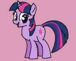 Size: 392x319 | Tagged: safe, artist:kleyime, derpibooru import, twilight sparkle, pony, unicorn, colored, flat colors, looking at you, ms paint, solo, unicorn twilight