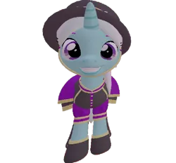 Size: 776x720 | Tagged: safe, artist:topsangtheman, derpibooru import, cornetta, pony, unicorn, 3d, clothes, grin, hat, looking at you, simple background, smiling, solo, source filmmaker, transparent background, uniform