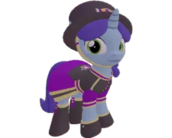 Size: 900x720 | Tagged: safe, artist:topsangtheman, derpibooru import, spring rain, pony, unicorn, 3d, clothes, hat, looking at you, simple background, solo, source filmmaker, transparent background, uniform