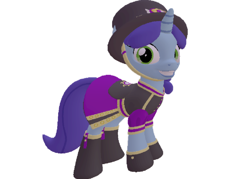 Size: 925x720 | Tagged: safe, artist:topsangtheman, derpibooru import, spring rain, pony, unicorn, 3d, clothes, grin, hat, looking at you, simple background, smiling, solo, source filmmaker, transparent background, uniform