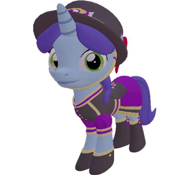 Size: 799x720 | Tagged: safe, artist:topsangtheman, derpibooru import, spring rain, pony, unicorn, 3d, clothes, hat, looking at you, simple background, solo, source filmmaker, transparent background, uniform