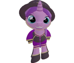 Size: 840x720 | Tagged: safe, artist:topsangtheman, derpibooru import, amethyst star, pony, unicorn, 3d, clothes, grin, hat, looking at you, simple background, smiling, solo, source filmmaker, transparent background, uniform