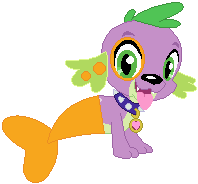 Size: 198x184 | Tagged: safe, artist:selenaede, artist:user15432, derpibooru import, spike, dog, fish, equestria girls, barely eqg related, base used, bubble guppies, bubble puppy, collar, crossover, dog collar, dogfish, fins, fishified, logo, nick jr., nickelodeon, spike the dog, tail