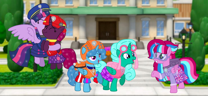 Size: 2340x1080 | Tagged: alicorn, alicornified, alternate universe, artist:徐詩珮, bisexual, bubbleverse, chase (paw patrol), clothes, cute, derpibooru import, female, fizzlepop berrytwist, glitterbetes, glittercorn, glitter drops, glitterlight, glittershadow, horn, lesbian, lifeguard, lifeguard spring rain, magical lesbian spawn, magical threesome spawn, marshall (paw patrol), mother and child, mother and daughter, mother's day, multiple parents, next generation, oc, oc:bubble sparkle, offspring, older, older glitter drops, older spring rain, older tempest shadow, older twilight, parent:glitter drops, parents:glittershadow, parent:spring rain, parents:sprglitemplight, parents:springdrops, parents:springshadow, parents:springshadowdrops, parent:tempest shadow, parent:twilight sparkle, paw patrol, polyamory, race swap, safe, series:sprglitemplight diary, series:sprglitemplight life jacket days, series:springshadowdrops diary, series:springshadowdrops life jacket days, shipping, skye (paw patrol), sprglitemplight, springbetes, springcorn, springdrops, springlight, spring rain, springshadow, springshadowdrops, tempestbetes, tempesticorn, tempestlight, tempest shadow, twilight sparkle, twilight sparkle (alicorn), zuma (paw patrol)