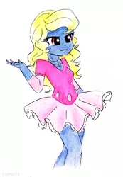 Size: 2322x3356 | Tagged: safe, artist:liaaqila, derpibooru import, oc, oc:azure/sapphire, equestria girls, clothes, cosplay, costume, crossdressing, femboy, kim possible, male, the pink poof
