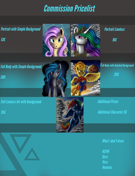 Size: 2300x3000 | Tagged: safe, artist:com3tfire, derpibooru import, fluttershy, princess celestia, rainbow dash, spitfire, oc, bat pony, pony, advertisement, bat pony oc, bat wings, commission info, price list, wings