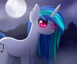 Size: 3600x3000 | Tagged: safe, artist:sanroys, derpibooru import, vinyl scratch, pony, unicorn, vampire, fangs, female, mare, red eyes, solo