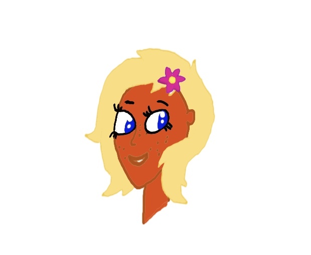 Size: 620x509 | Tagged: safe, artist:whistle blossom, deleted from derpibooru, derpibooru import, oc, oc:whistle blossom, equestria girls, autodesk sketchbook, bust, digital art, equestria girls-ified, female, freckles, head only, looking at you, simple background, smiling, smiling at you, teenager, white background