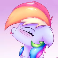 Size: 2500x2500 | Tagged: safe, artist:heavymetalbronyyeah, derpibooru import, rainbow dash, pony, :p, blushing, bust, chest fluff, cute, dashabetes, ear fluff, eyes closed, floppy ears, high res, leg fluff, portrait, profile, raspberry, scrunchy face, solo, tongue out