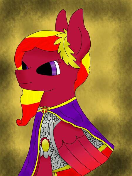 Size: 720x960 | Tagged: safe, artist:condedetorreroja, derpibooru import, oc, oc:daria sable, pegasus, pony, armor, byzantine, byzantine empire