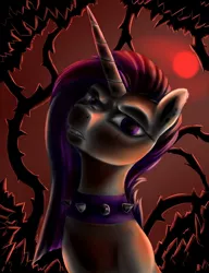 Size: 1024x1336 | Tagged: alicorn, artist:com3tfire, collar, derpibooru import, goth, princess celestia, punklestia, safe, spiked collar