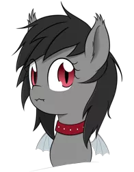 Size: 2592x3310 | Tagged: safe, artist:kaukanghong, derpibooru import, oc, unofficial characters only, bat pony, pony, bat pony oc, bat wings, bust, digital art, portrait, simple background, transparent background, wings